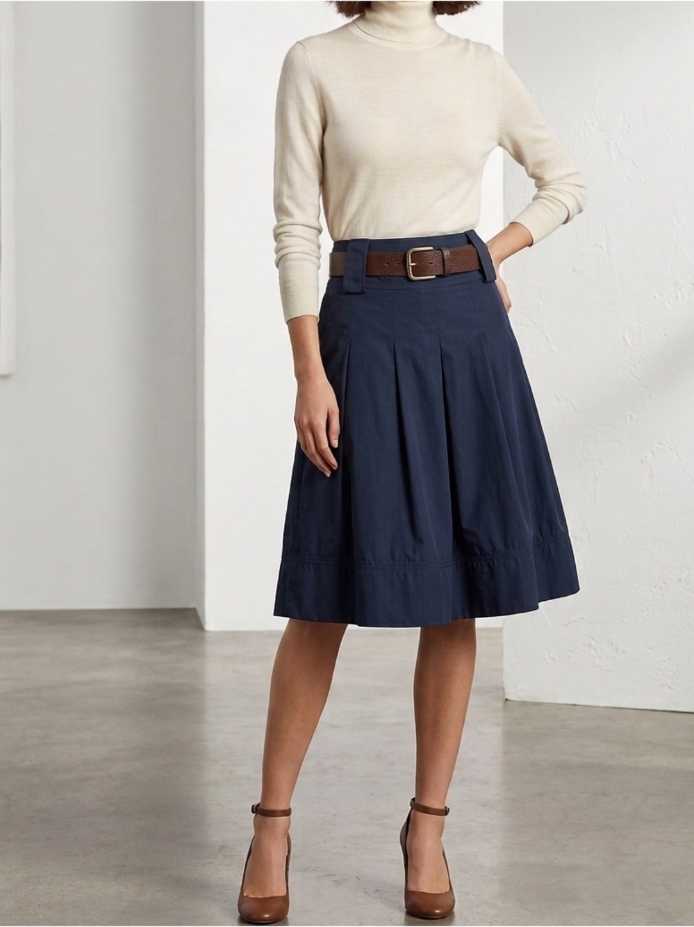 Sandra Angelozzi Wide Pleat Skirt